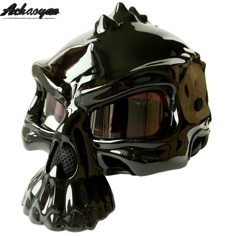 Мото rcycle винтажные шлемы с открытым лицом kask predator capacete para moto cicleta cascos racing JIEKAI