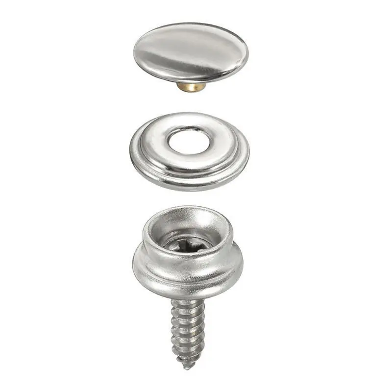 

2021 New 10 Sets Stainless Steel Snap Fastener Marine Yacht Boat Canvas Cover Tool Button