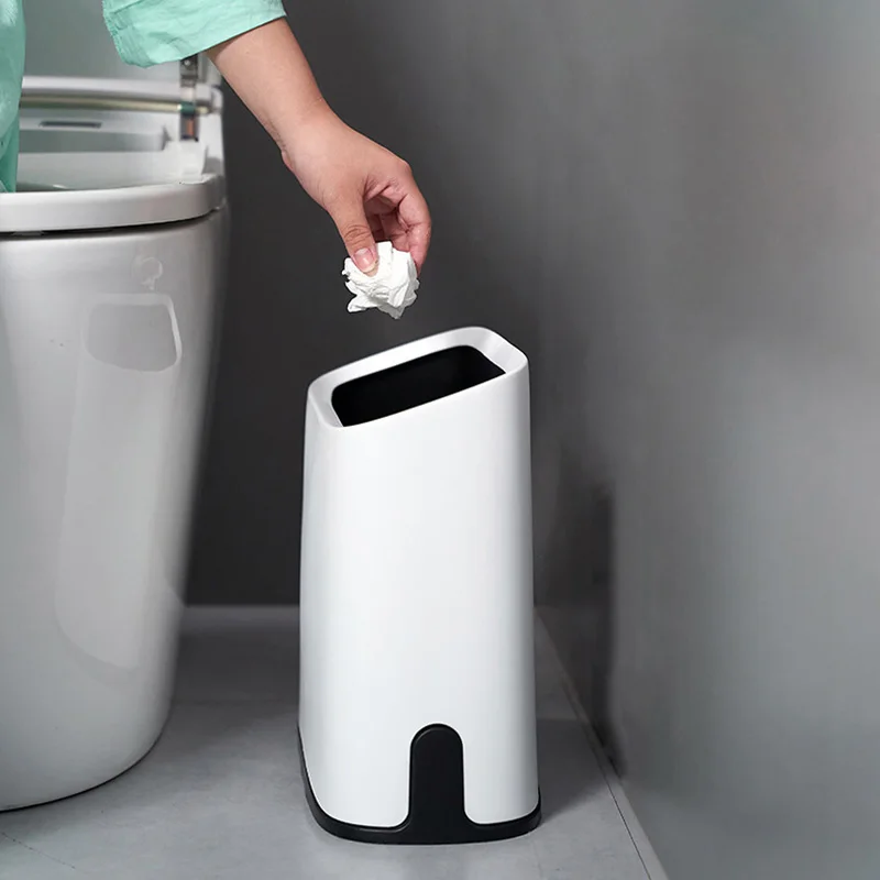 

Nordic Waste Bin PP Solid Color Trash Can without Lid Creative Bathroom Waste Paper Rubbish Holder Bin Kitchen Accessories