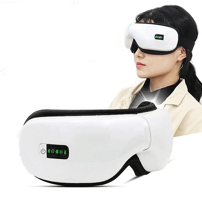 Eyes Care Wireless Rechargeable Bluetooth Foldable Eye Massager Infrared Heating Adjustable Air Pressure Vibration Massage | Красота и