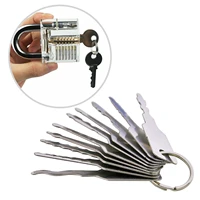 10pcs stainless steel jiggler keys dual sided car unlocking lock opening repair kits lock opening repair tool set