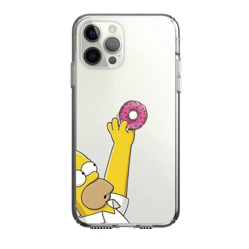 

Homer J. Simpson Phone Case For Iphone 5 6 7 8 11 12 Plus XR X XS SE2020 11/12PRO Max Transparent Cases