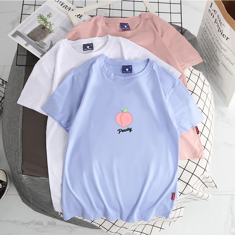 Футболка женская с коротким рукавом укороченный топ в японском стиле рисунком