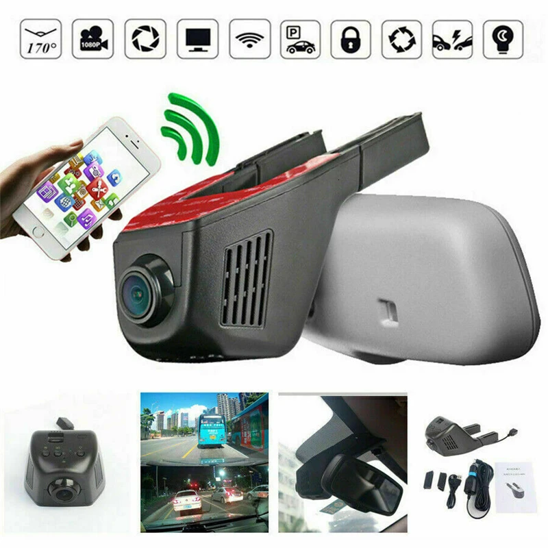 Wi-Fi автомобиля Скрытая DVR камера цифровой видео Регистраторы видеокамера G-Сенсор 1080 P, HD, Wi-Fi, видеорегистратор Поддержка app Управление