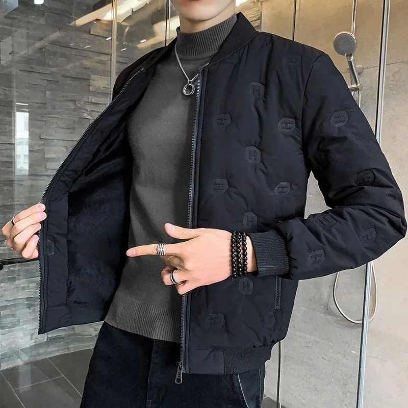 Мужская Утепленная куртка с подкладкой приталенная теплая ветровка