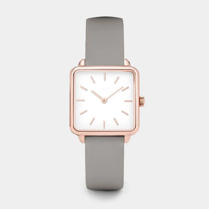 Простые Модные женские часы очаровательные черные розовое золото Элегантные