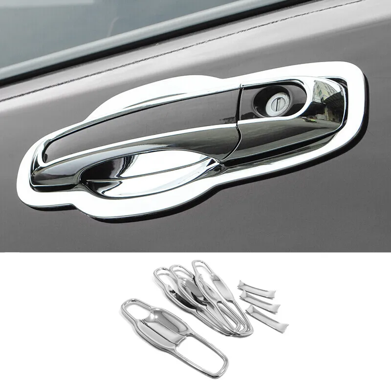 

For Jeep Grand Cherokee 2014 2015 2016 2017 Accessories ABS Chrome Car Door Protector Handle Bowl Cover Trim Auto Exterior 8pcs
