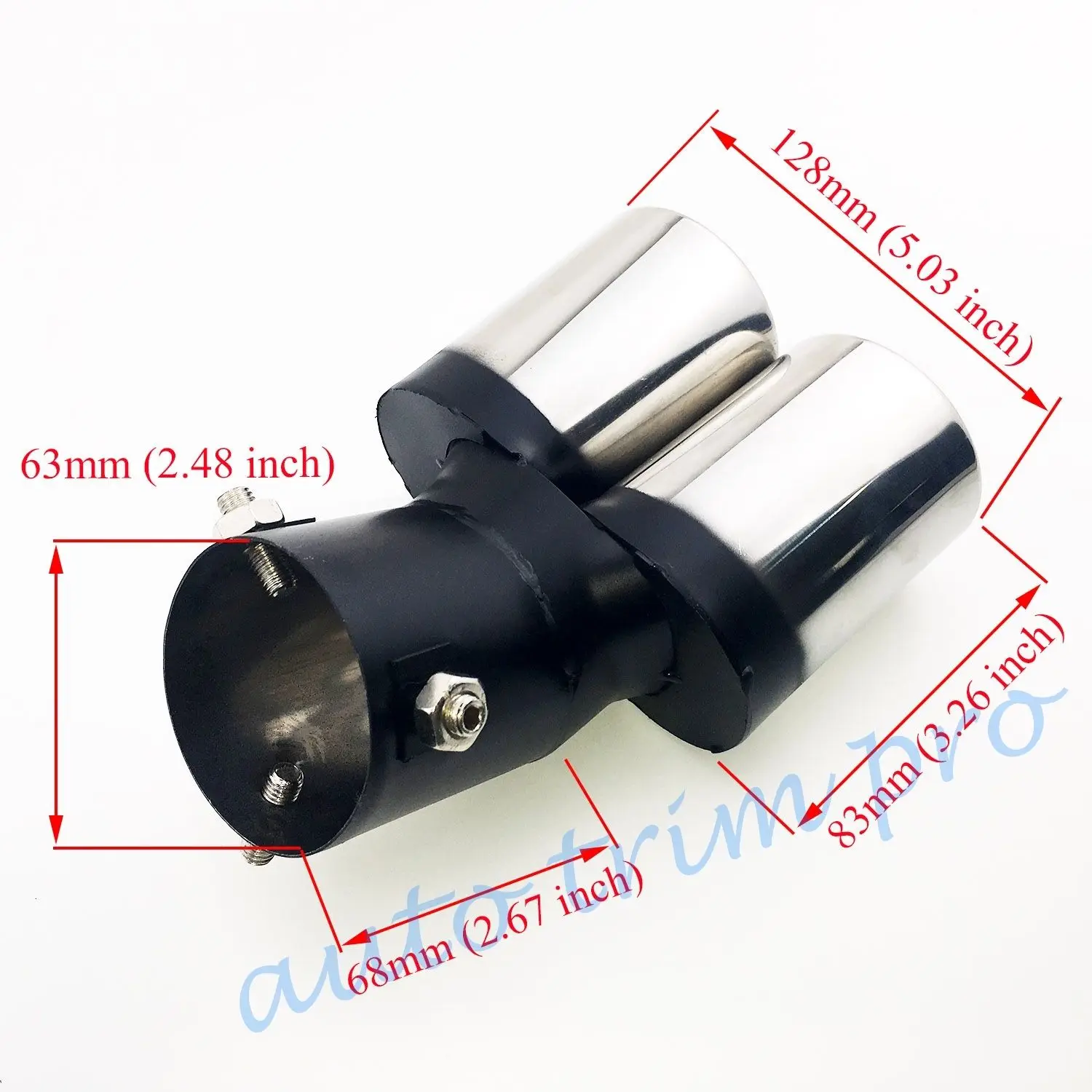 Универсальный глушитель выхлопной трубы 63 мм 2 48 дюйма|Шумоглушители| |