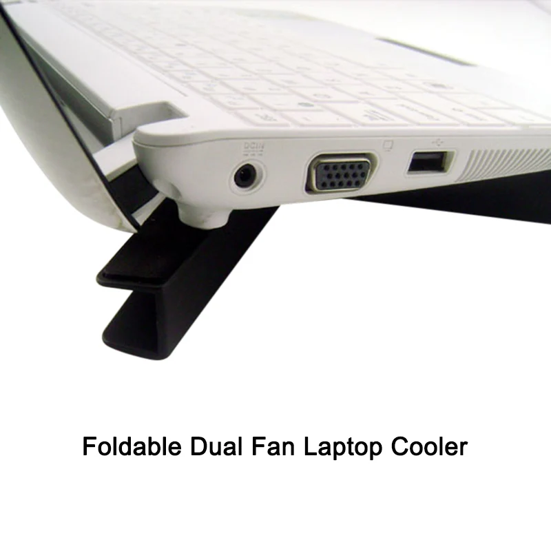 

Laptop Cooler Pad Stand Base Cooling Foldable Dual Fan USB Portable Convenient