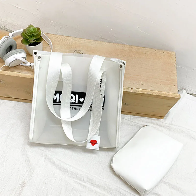 SMOOZA повседневная женская сумка модная на плечо прозрачная с верхней ручкой