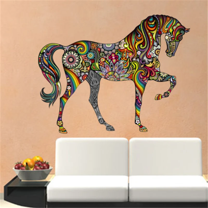 

Removable Horse Wall Sticker Art PVC Mural Decals Living Room DIY Home Decor Home Decoration Stickers