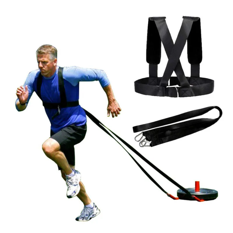 Adjustable Sled Harness Training Fitness Equipment Training Band Elastic Exerciser Tire Pulling Speed Resistance Band Equipment