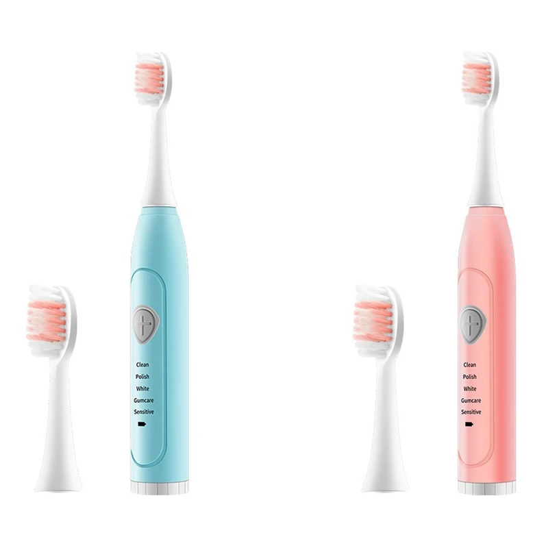 2 набора электрическая зубная щетка для взрослых звуковая зарядное устройство USB