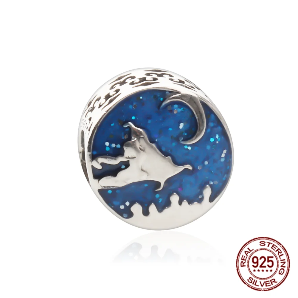 Синий стиль звезда браслет из бисера женский шарм DIY ювелирные изделия 925