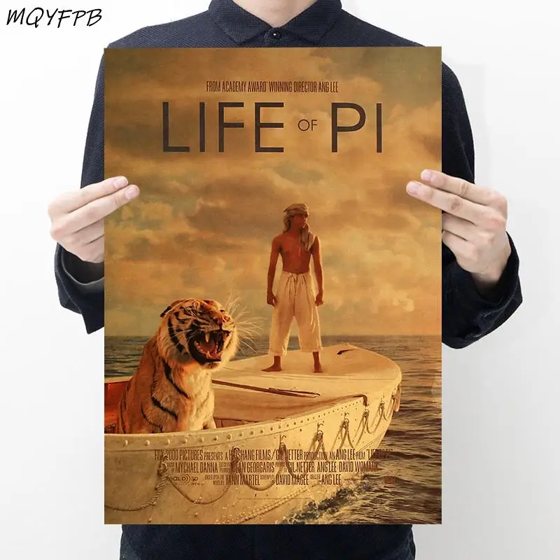

Movie Life of Pi Kraft Paper Poster Home Room Wall Decoration Painting 50.5x35cm