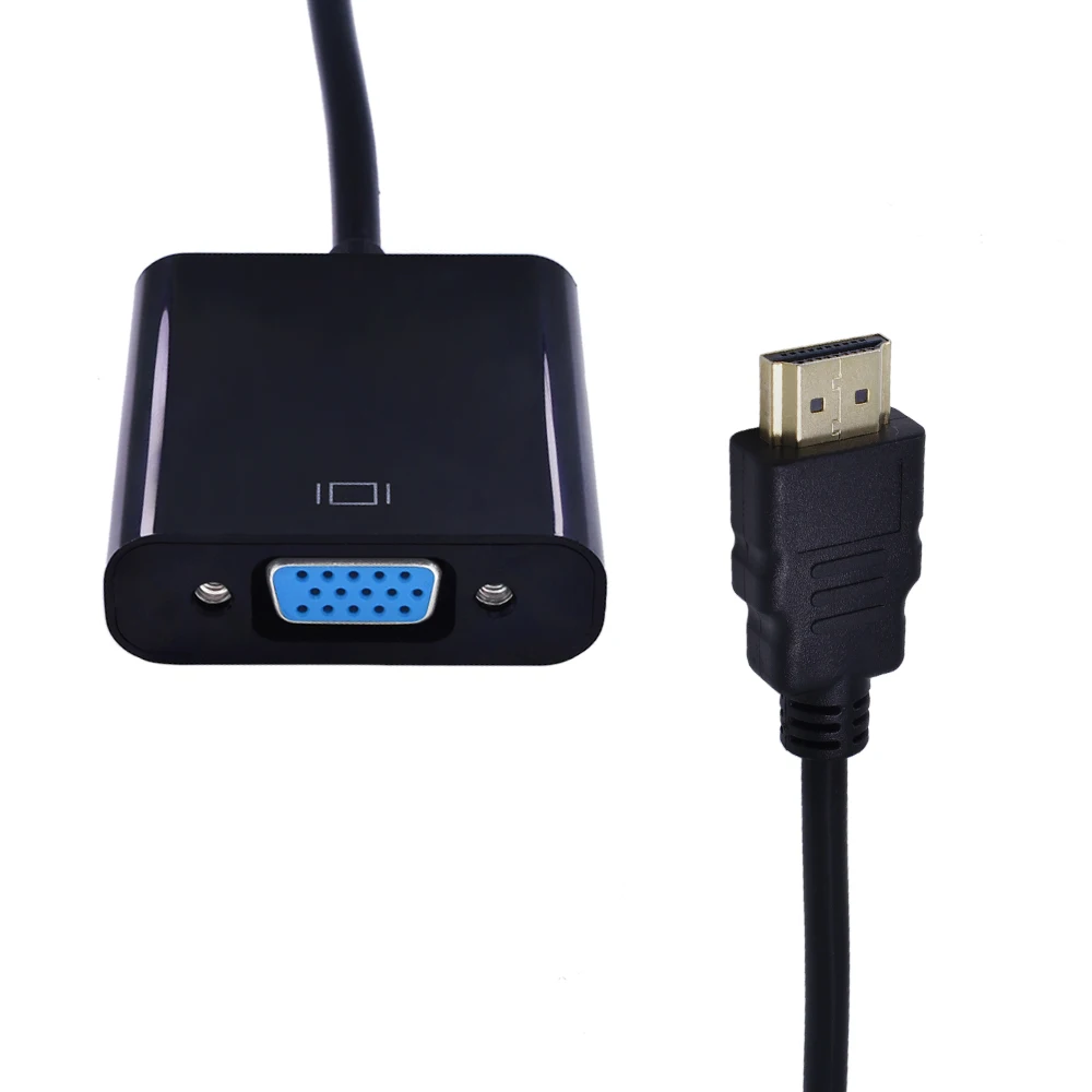 1080P цифро аналоговый HDMI штекер в VGA Женский видео конвертер аудио адаптер для ПК DVD