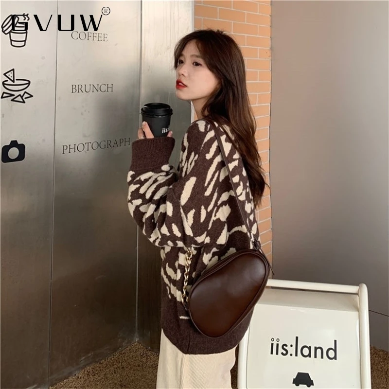 

GVUW Women's sweater autumn winter loose outside inside sweet lazy wind Pullover student 2021