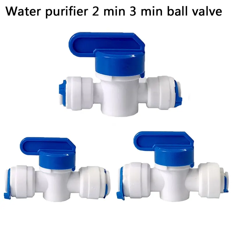 

1/4" 3/8" OD Quick Connect Push in to Connect Water Tube Fitting Plastic Water Ball Valve Reveser Osmosis Aquarium Fittings