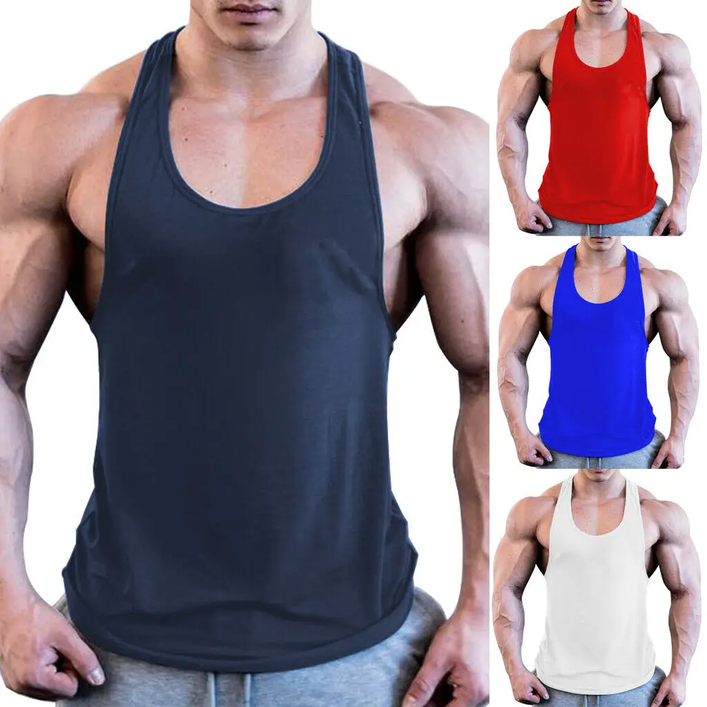 

Gym Men Muscle Sleeveless Shirt Tank Top Bodybuilding Sport Fitness Workout Vest