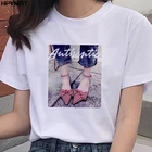 Футболка женская с принтом эстетичной обуви, модный топ с коротким рукавом и графическим принтом, в стиле 90-х, одежда в стиле Харадзюку