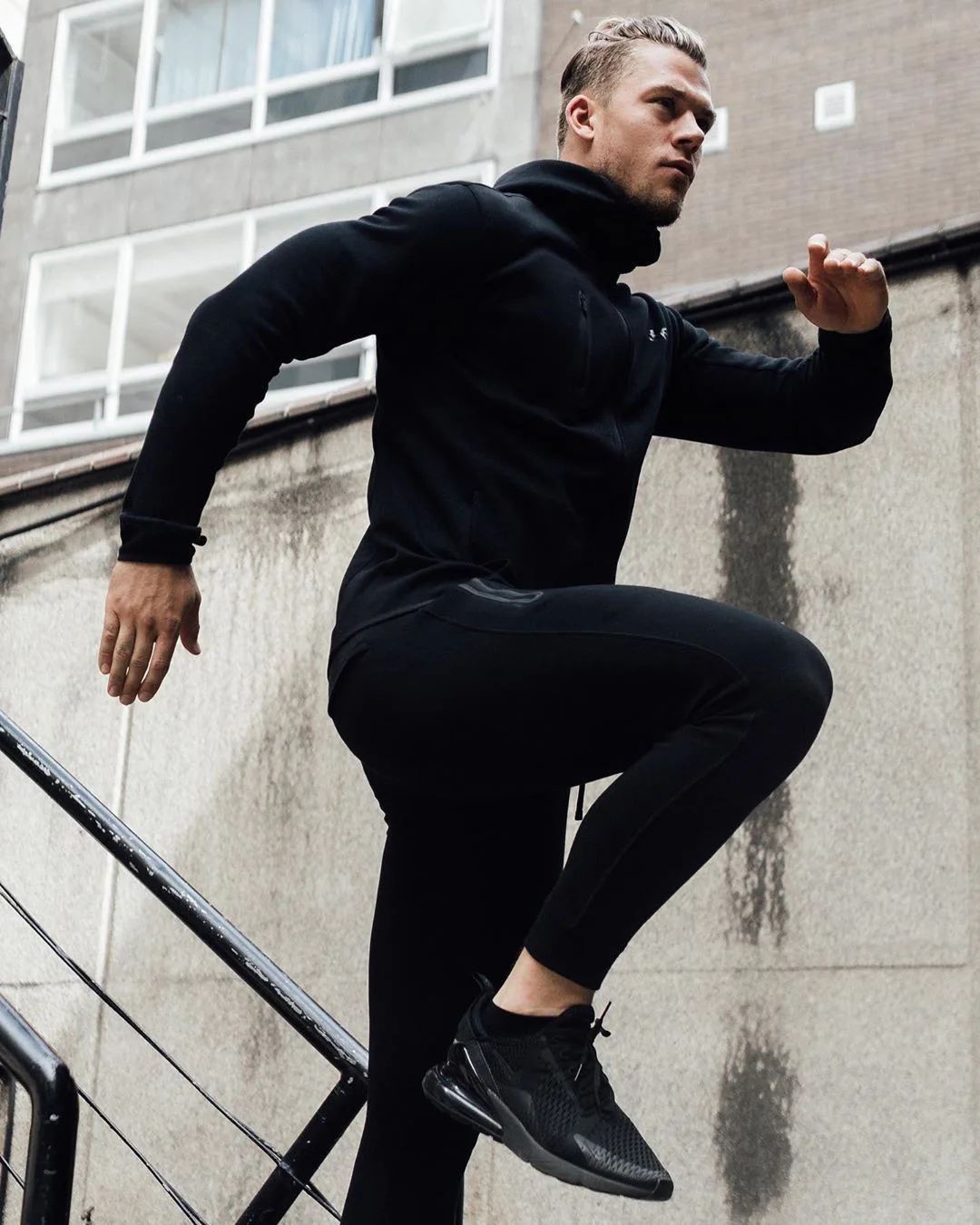 

Muscle Brothers 2021 new fitness training sweater two-piece outdoor sports hooded sweater