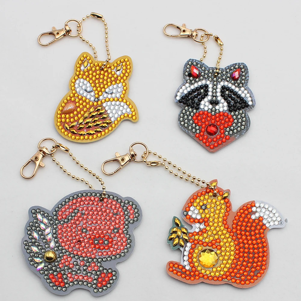 4 шт. кулон в виде лисы наборы сделай сам алмазная картина брелок 5D инструменты