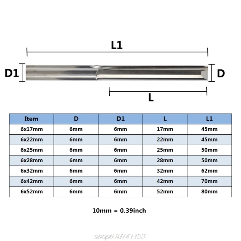 6 мм хвостовик 2 каннелюра с прямой конец покрытием Алюминий нитрид титан ЧПУ для