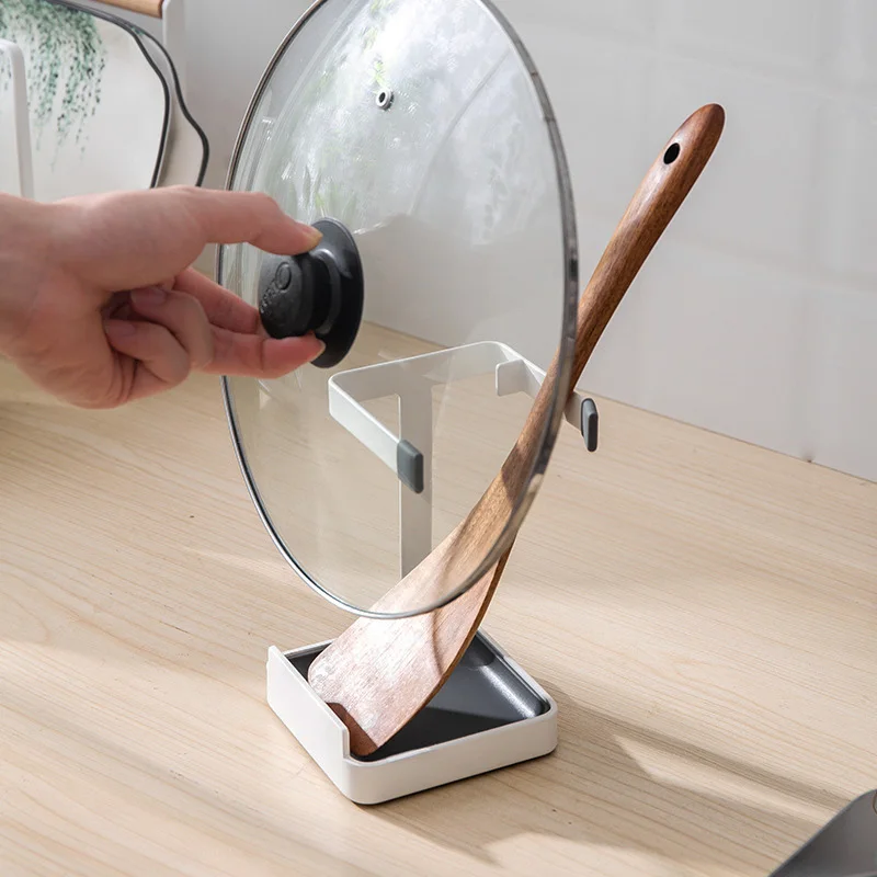 Креативная кастрюля с крышкой для крышек кастрюль стеллаж ложка полка