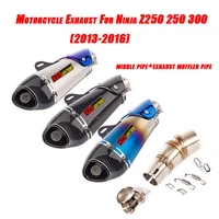for ninja 300 250 z250 2013 2016 motorcycle exhaust set system replace refit 50 8mm middle pipe connect tail vent muffler pipe