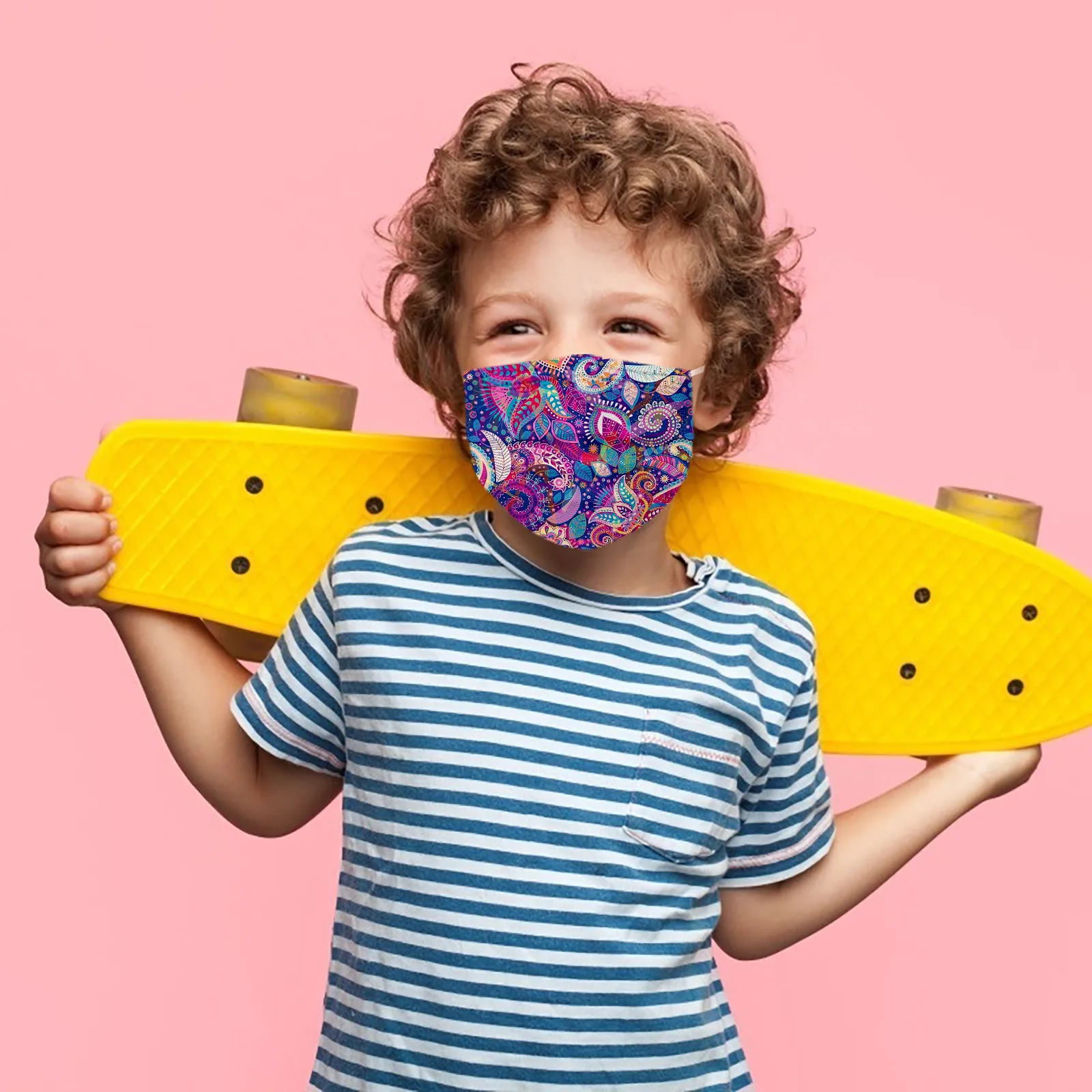 Маска детская трехслойная с фильтром утолщенная маска для лица и рта быстрая