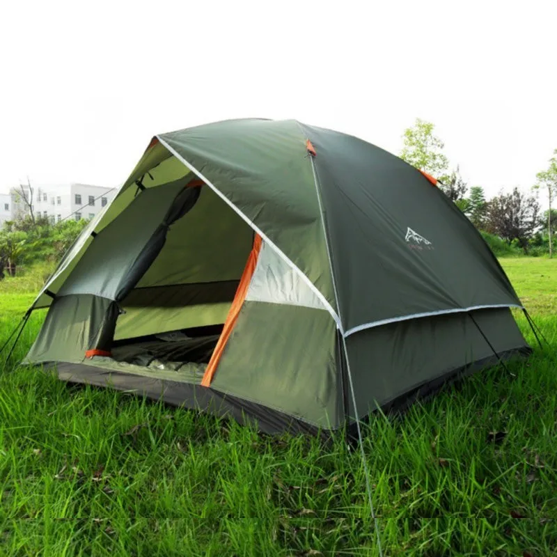 

Waterproof camping tent separated double deck travel tent 4-season UV-proof beach tent, suitable for outdoor family camping with