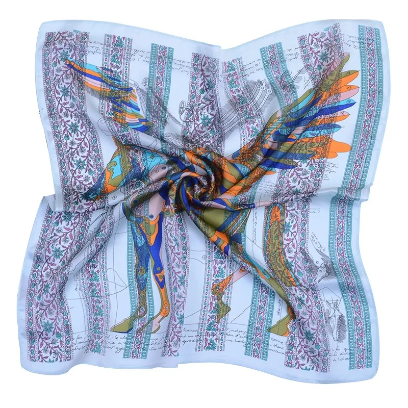 

Silk Scarf Women Shawls Wraps Fashion Small Hair Neck Hijabs Foulard Scarves Female Lady bufanda seda mujer echarpe ete soie