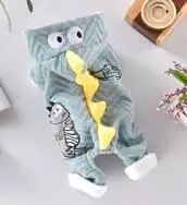 Green Jumpsuit Милая собака куртка с капюшоном "Динозаврик" одежда с мехом XS XXL зеленый розовый домашнее животное открытый зимний теплый комбинезон для животных куртка кошка Китайская хохлатая собака - Цвет: Green Jumpsuit