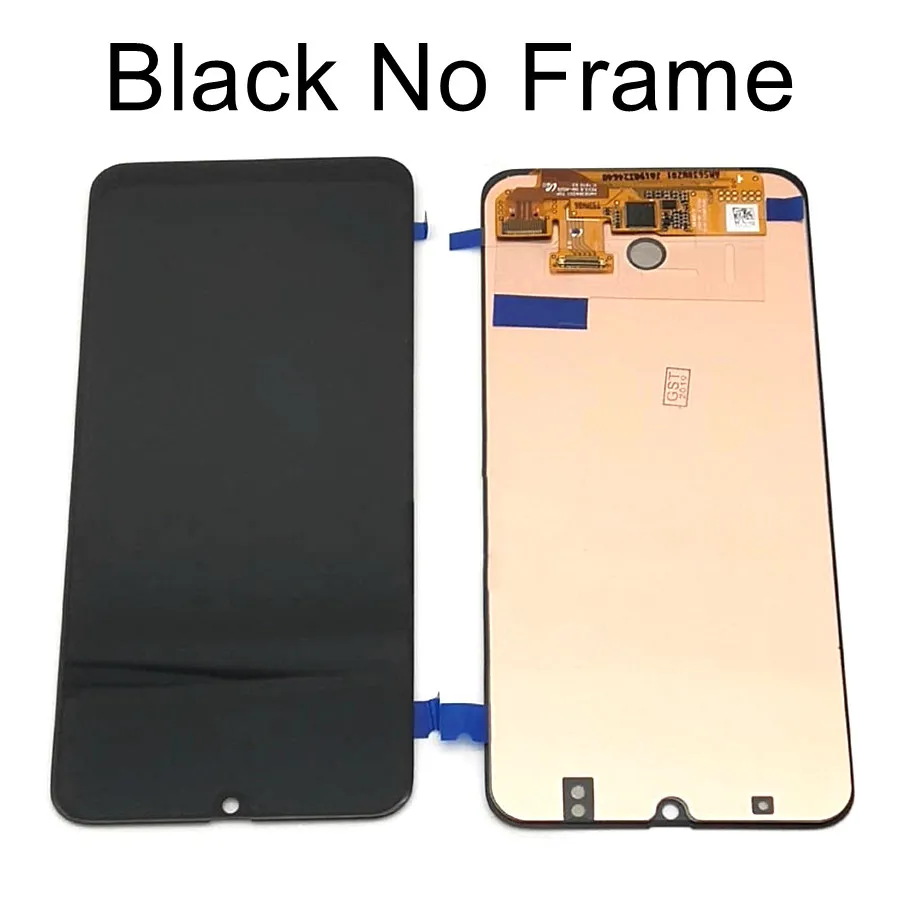 Black No Frame Для samsung Galaxy A50 A505F/DS A505F A505FD A505A ЖК-дисплей сенсорный экран дигитайзер в сборе для samsung A50 ЖК-дисплей с рамкой - Цвет: Black No Frame