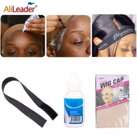cheap ultra hold wig glue for lace wigs hair glue with 60cm hair elastic band for wigs stocking wig caps for making wigs edges