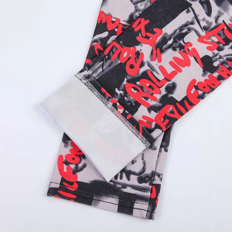 Женские весенне-осенние джеггинсы с цифровым принтом | Женская одежда