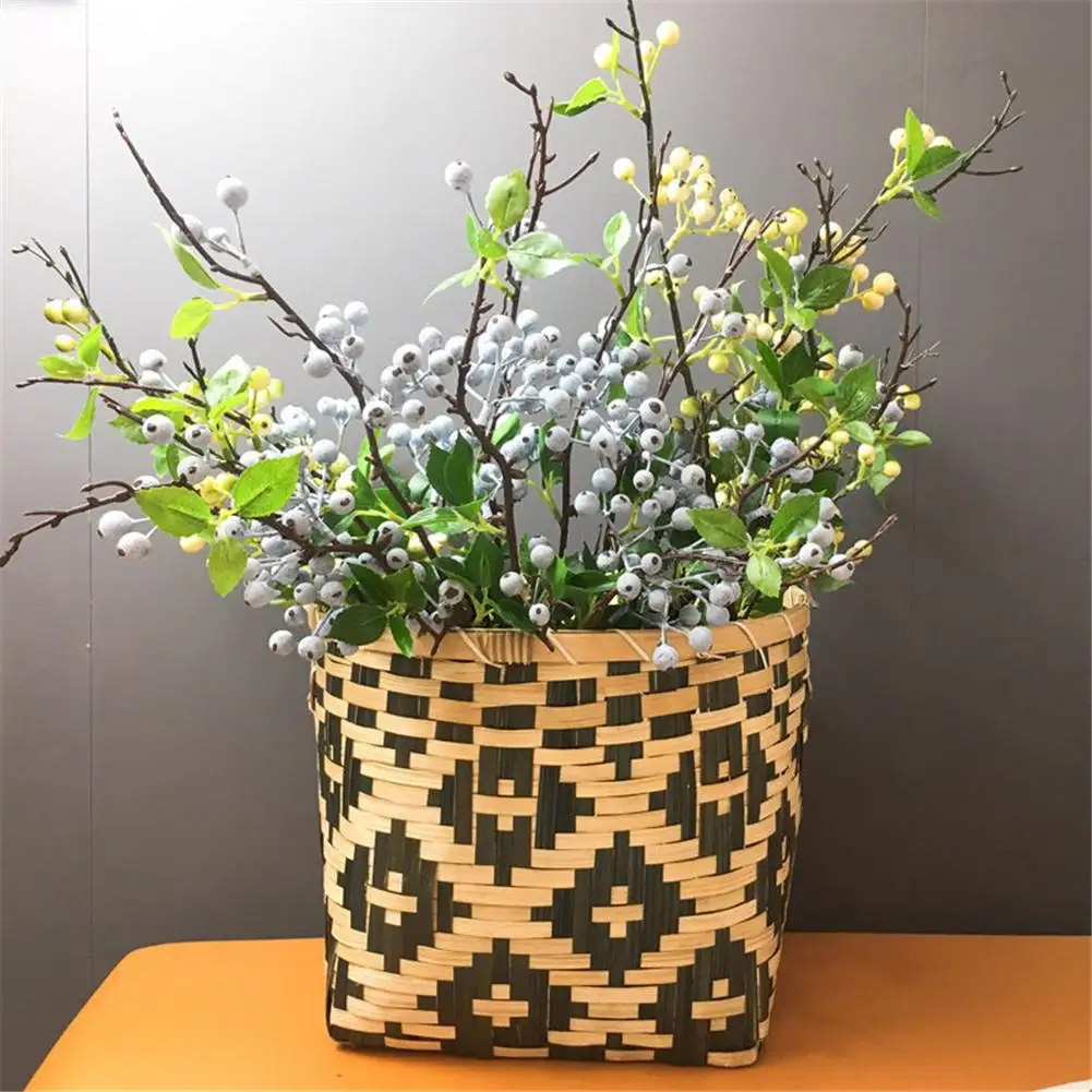 1 шт. искусственные голубики с листьями фрукты цветок домашний сад бонсай Декор