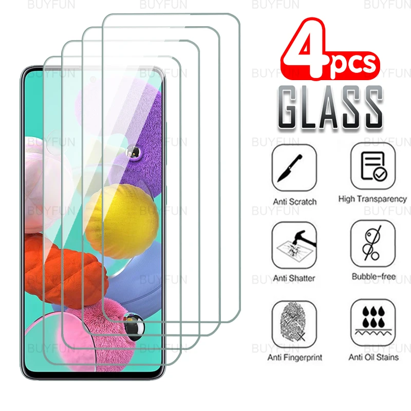 

Защитное стекло, закаленное стекло для Samsung Galaxy A51/A71/A41/A31/A21/A11/A01, 4 шт.