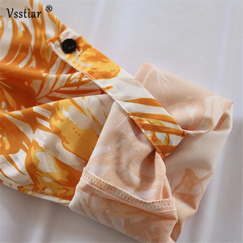 

Vsstiar Boho Beach Maxi Dresses Women Casual Office Long Sleeve V Neck Sash Tunic A-Line Chiffon Summer Dress