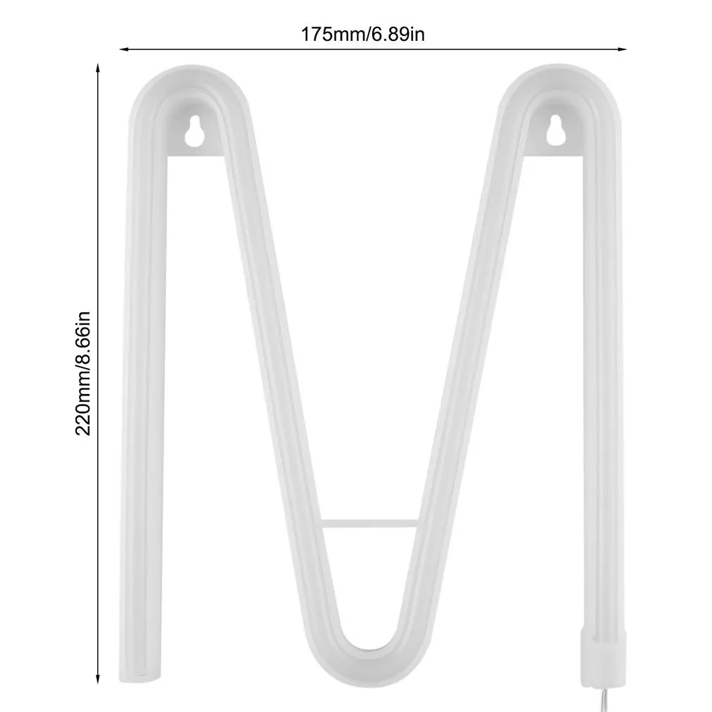 

22CM Letter Number Neon Light Signs Lights Hanging Font Lighting Words DIY for Rooms Wedding Party A to Z 0 to 9 +#@