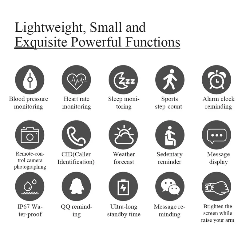 Смарт часы T55 для Android мужские Женский фитнес браслет IP67 водонепроницаемый