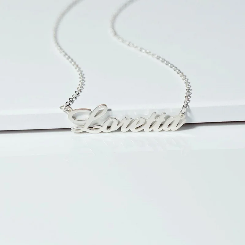 Ожерелье-цепочка с подвеской именем любого сценария на заказ изящное женское