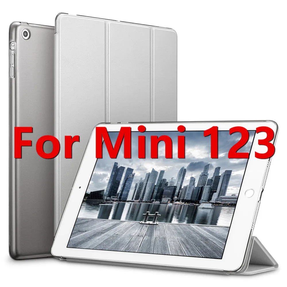 Gray for Mini 1 2 3 ESR из искусственной кожи чехол для iPad Mini 5 4 3 2 1 Фолио мягкая задняя трехслойная Подставка Авто спящий Пробуждение смарт-чехол для iPad Mini 5 - Цвет: Gray for Mini 1 2 3