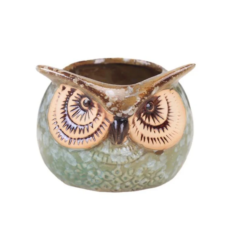 Керамический цветочный горшок «Сова», для дома