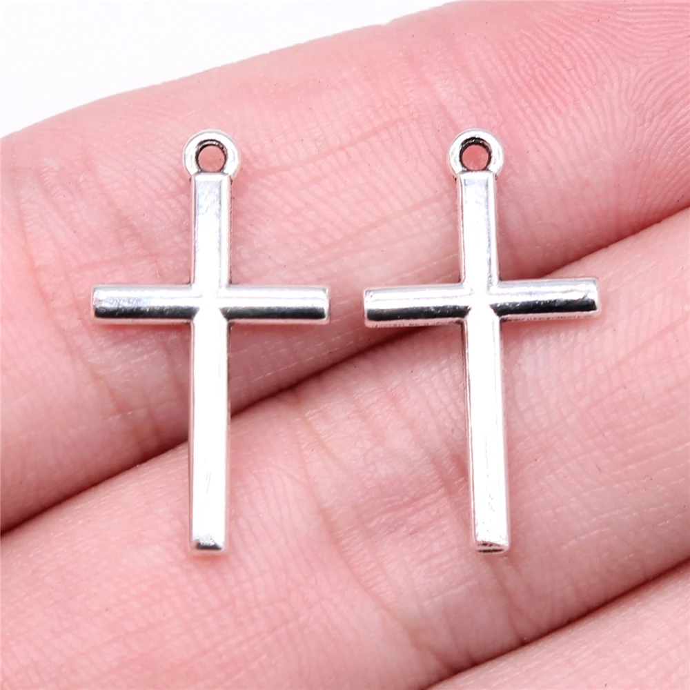 

40 шт., подвески в виде креста 23x13 мм
