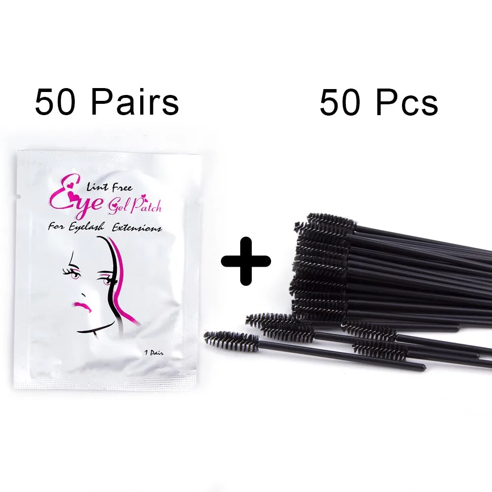 girls set2 100 шт накладки для наращивания ресниц бумажные накладки наклейки "ресницы" обертывание с 50 шт одноразовая щетка для ресниц наращивание ресниц инструменты - Цвет: girls set2