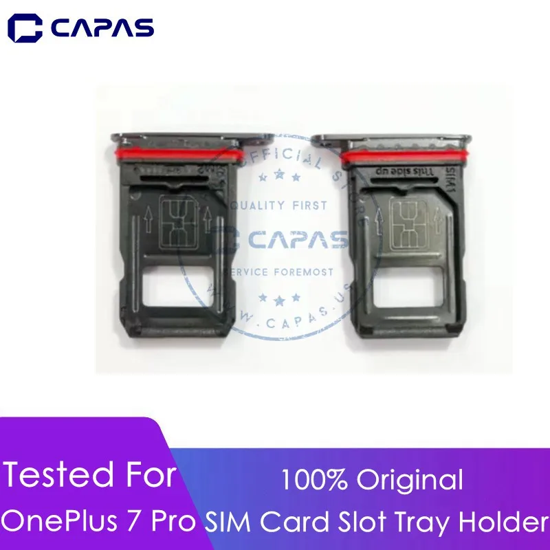 100% оригинальный держатель для OnePlus 7 Pro One Plus лоток SIM карты запасные части|Лотки SIM-
