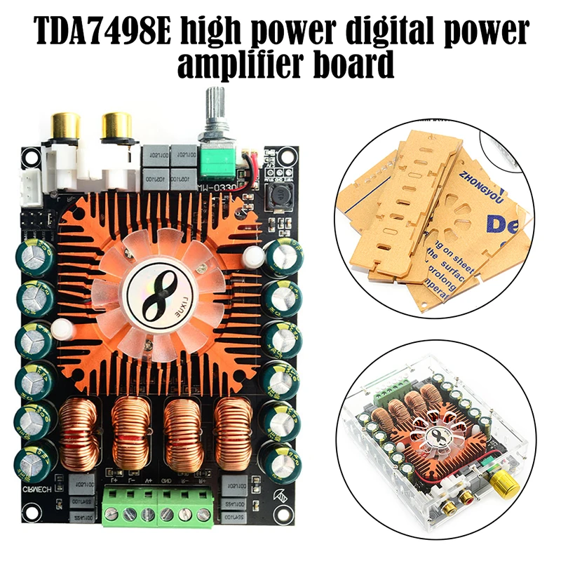 CIRMECH TDA7498E high power digital amplifier board 2.0 HIFI stereo 160W*2 support BTL220W DC12V-36V | Автомобили и мотоциклы
