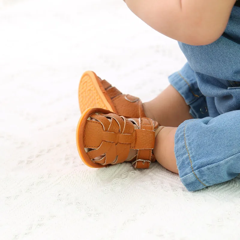 

2021 Fashion Summer Newborn Infant Baby Boys Girls PU-Lether Shoes Soft Sole Hollow Sneakers Sandals Shoes Fit For 0-18M