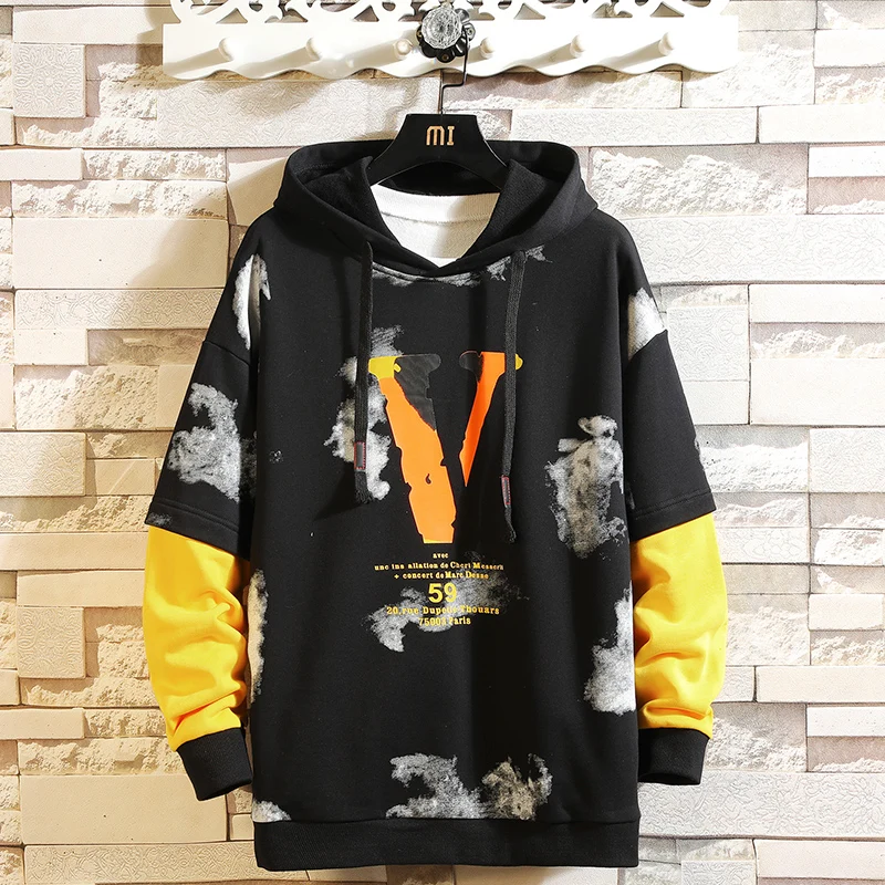 FUODRAO/Осенняя толстовка с капюшоном для мужчин Японская уличная Толстовка в стиле